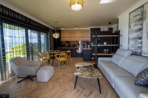 Χώρος καθιστικού στο Apartament Rajskie na Wydmie