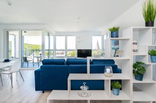 Χώρος καθιστικού στο Symphony Modern Tower Apartamenty