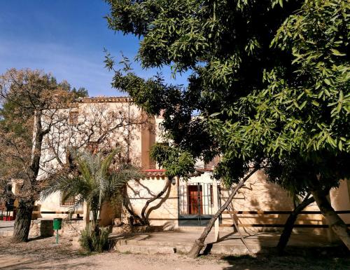 a building with a tree in front of it at Finca La Celada in Moratalla