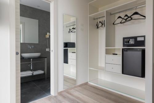 Kuchyň nebo kuchyňský kout v ubytování Hotel President
