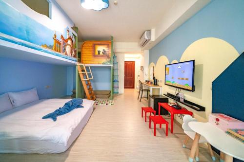 Katil atau katil-katil dalam bilik di 三木森sleep Inn 站前館