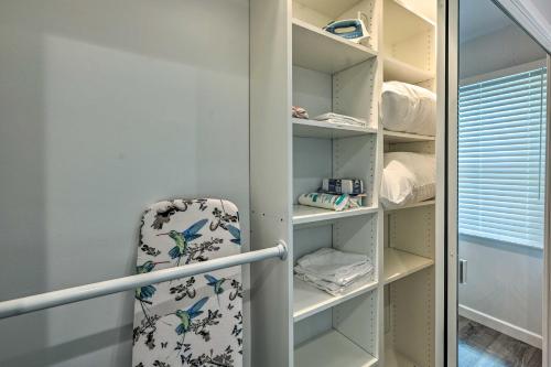 a walk in closet with a chair in it at Mod San Diego Apt with Patio - Walk to Harbor! in San Diego