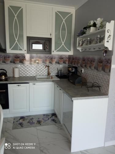 Kuchyňa alebo kuchynka v ubytovaní Apartament Lawendowy