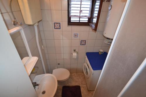 un piccolo bagno con un water e un lavandino di Apartments with parking space Postira, Brac - 11168 a Postira (Postire)