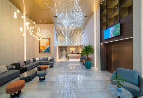 Khu vực ghế ngồi tại Zenia Boutique Hotel Nha Trang