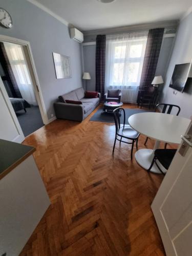 Χώρος καθιστικού στο Apartamenty Duo