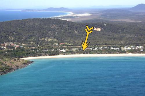 an object in the air over a beach at Seven On Myrtle at Hat Head - Bring your own linen. in Hat Head