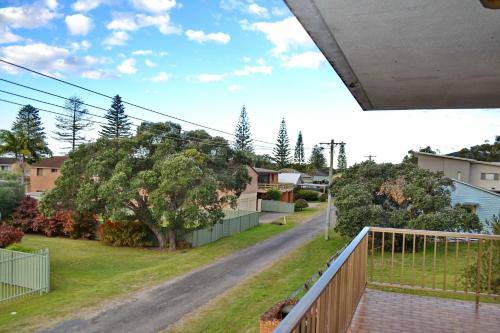 a view from the balcony of a house at Seacrest Unit 1 - Bring your own linen. in South West Rocks