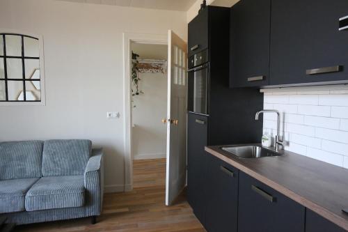 Η κουζίνα ή μικρή κουζίνα στο Recreatieappartement BoerdeRijlst - De Winkel