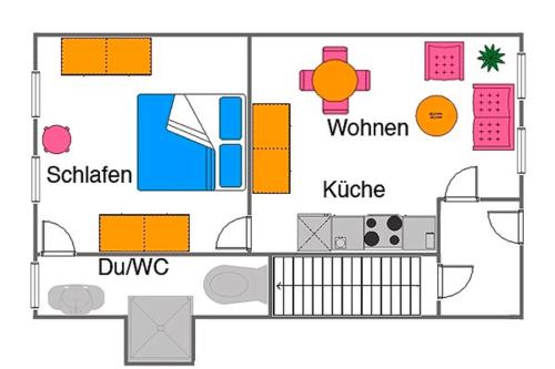 a floor plan of a house withium at Ihrgistern, FW 2 in Zingst