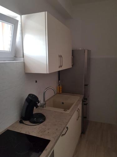 Kuchyň nebo kuchyňský kout v ubytování Apartment Leonardo