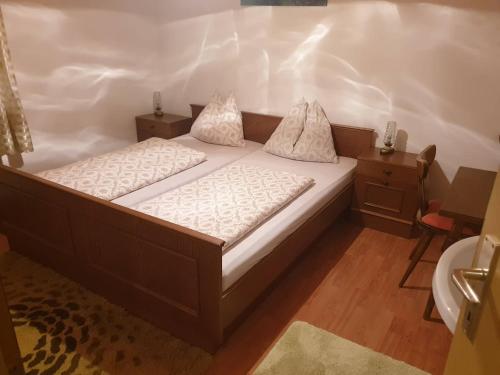Postel nebo postele na pokoji v ubytování Haus Waldhuber