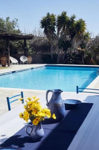 Bazén v ubytování Villa Calypso, idyllique villa avec piscine et vue mer nebo v jeho okolí