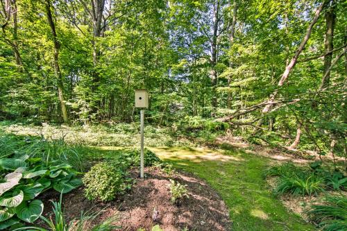 a box in the middle of a garden at Cozy Garden Room in Welsh Mountain Suites! in New Holland