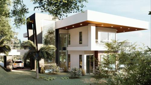 a rendering of a modern house at Casa Amigos - By Pura Villas in Dominical