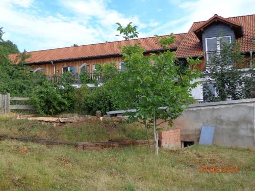 a house with a tree in front of it at Hotel Leo's Ruh in Waldböckelheim