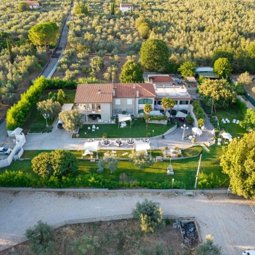 an aerial view of a house with a yard at Bice house in Terni