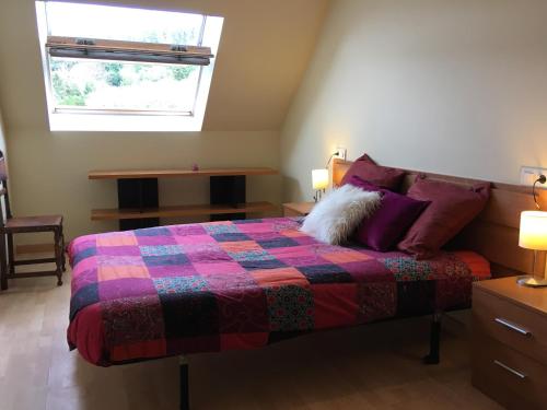 En eller flere senge i et værelse på Apartamento en Las Rías Altas (Ortigueira)