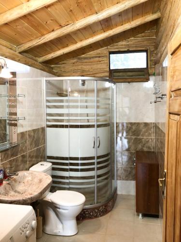 Koupelna v ubytování Lodges VEIS