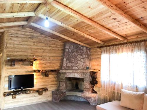 TV a/nebo společenská místnost v ubytování Lodges VEIS