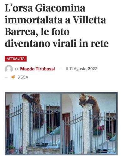 a page of a website with a picture of a fence at Casa vacanze al Castello in Villetta Barrea