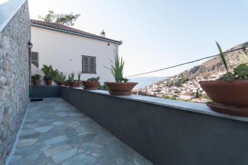 Balkón nebo terasa v ubytování Hydrangea