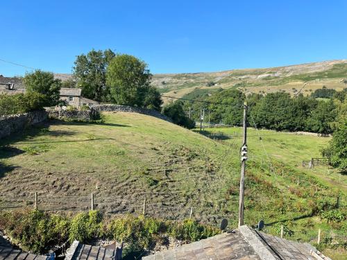 a view from the roof of a house with a grassy hill at Hackney House in Richmond