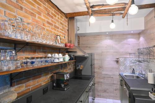 Kuchyň nebo kuchyňský kout v ubytování Klecherova House
