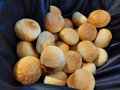 a pile of buns sitting on top of a cloth at The Edicha in Lovina