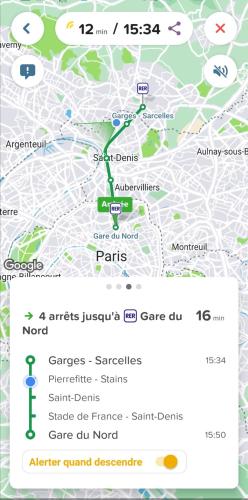 a screenshot of a map of a park at A 20 minutes de Paris in Sarcelles