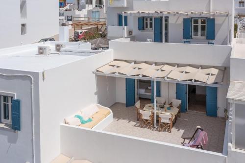 an aerial view of a balcony of a building at Vira Vivere Houses in Plaka Milou
