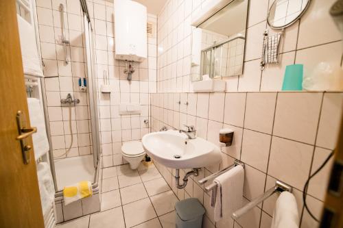 Koupelna v ubytování Appartementanlage Marianne