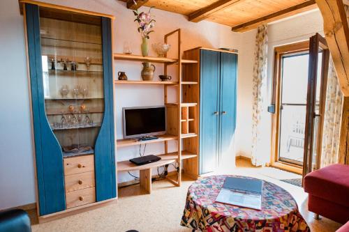 TV a/nebo společenská místnost v ubytování Appartementanlage Marianne