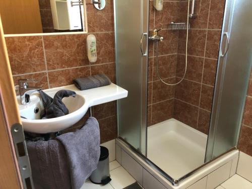 Koupelna v ubytování Appartements Antunovic
