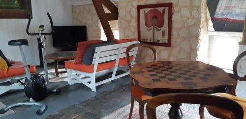 Χώρος καθιστικού στο La Miramboise, chambres et table d hôtes
