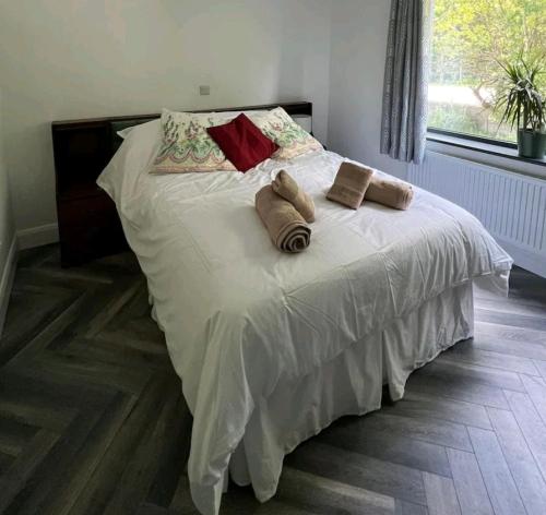 Postel nebo postele na pokoji v ubytování Finner House