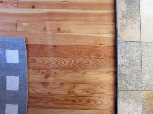 a wooden floor in a room with at Appartement Dorfplatz in Schruns-Tschagguns