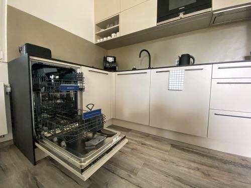 Kuchyň nebo kuchyňský kout v ubytování Apartmán LUEL
