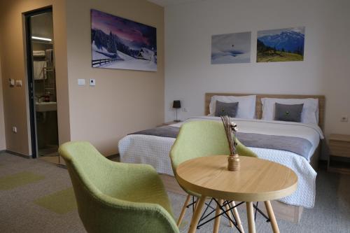 Χώρος καθιστικού στο Abi Green Hotel Prevallë
