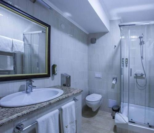 Koupelna v ubytování Hotel Bulevard