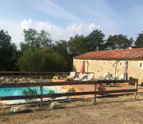 Der Swimmingpool an oder in der Nähe von Le Merlat Gite