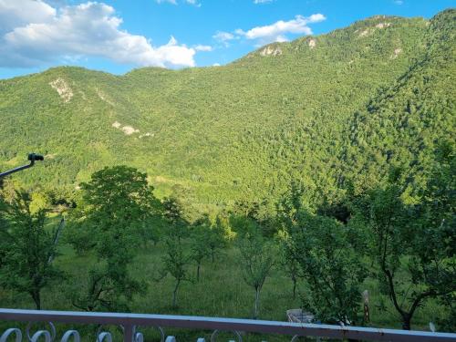 a mountain view from the balcony of a house at Green in Andrijevica