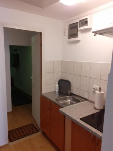 Kuchyň nebo kuchyňský kout v ubytování Zirnberg Appartements