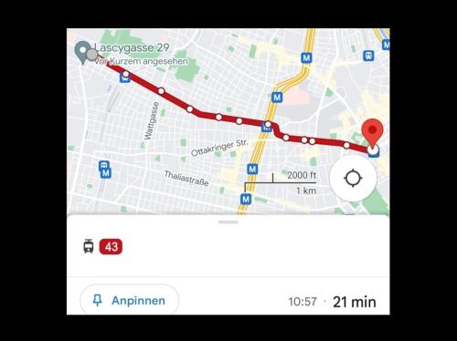 ein Screenshot einer U-Bahn-Karte in der Unterkunft Mad In Vienna in Wien