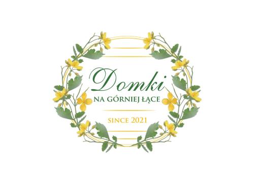 a vector illustration of a wreath of flowers on a white background at Domki na Górniej Łące - Domek Górny in Łazany