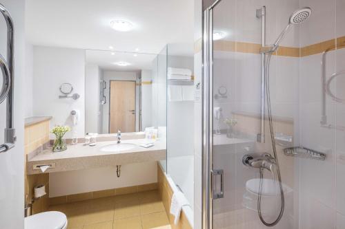 Koupelna v ubytování Aquapalace Hotel Prague
