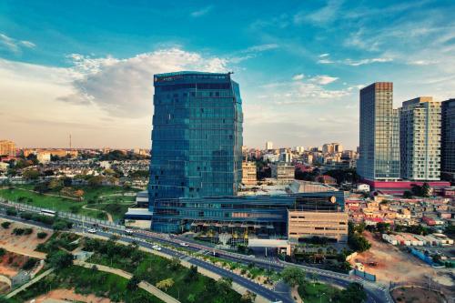 Ein allgemeiner Blick auf Luanda oder ein Stadtblick von des Hotels aus