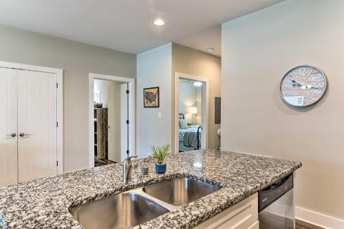 a kitchen with a sink and a counter top at Bowling Green Apartment in the Heart of Town! in Bowling Green