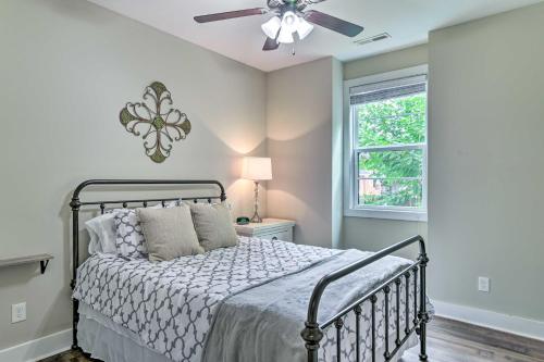 a bedroom with a bed and a ceiling fan at Bowling Green Apartment in the Heart of Town! in Bowling Green