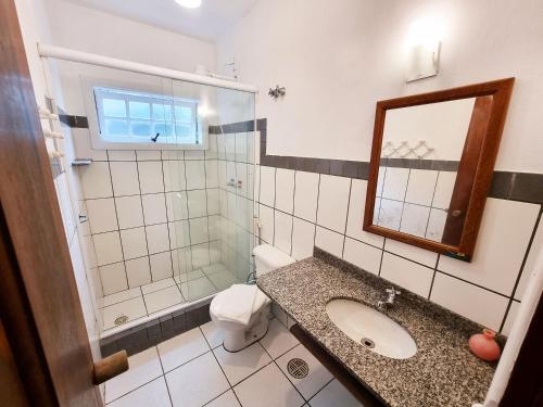 Koupelna v ubytování Pousada Rumo dos Ventos